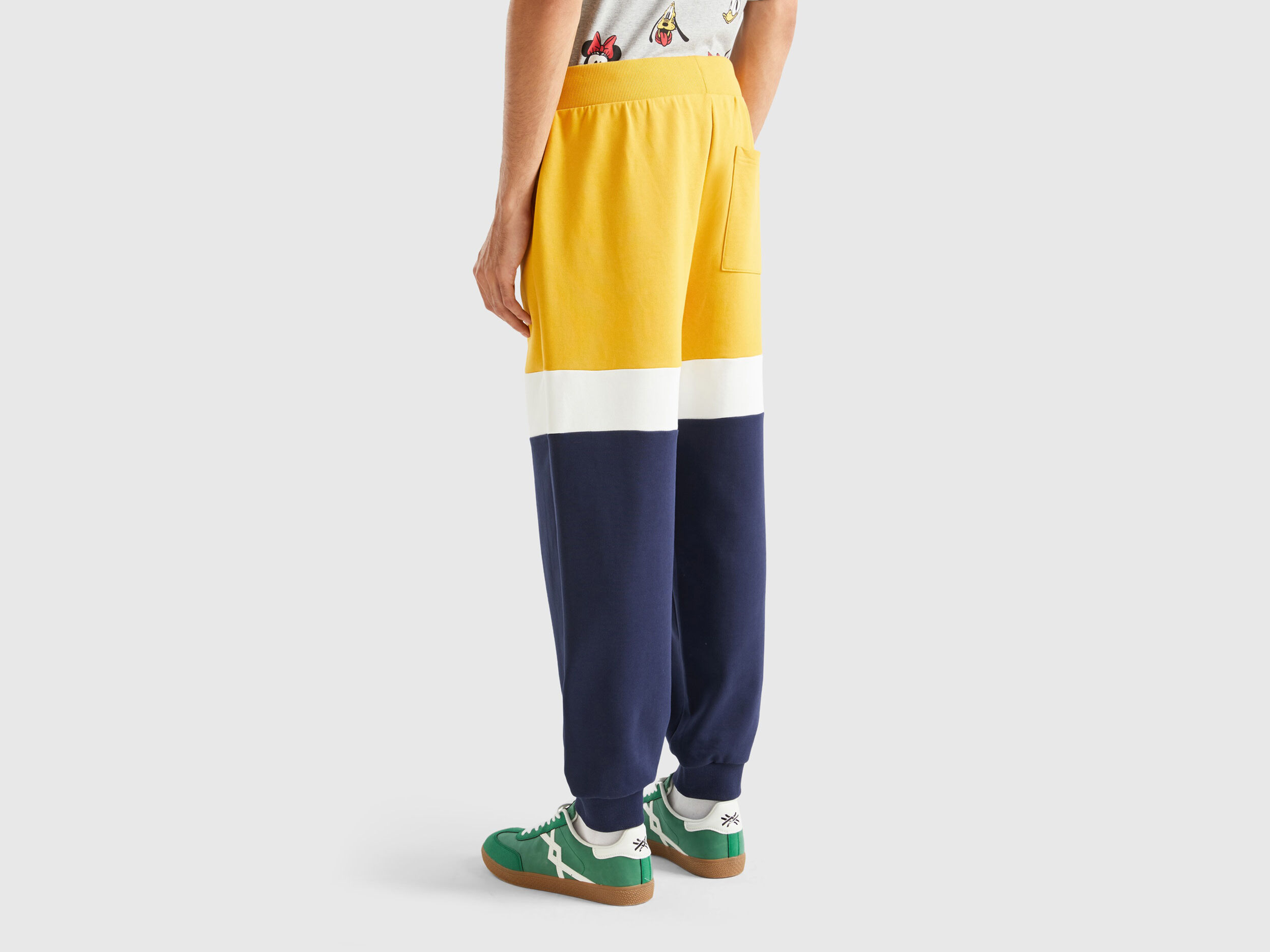 Yellow and top blue joggers