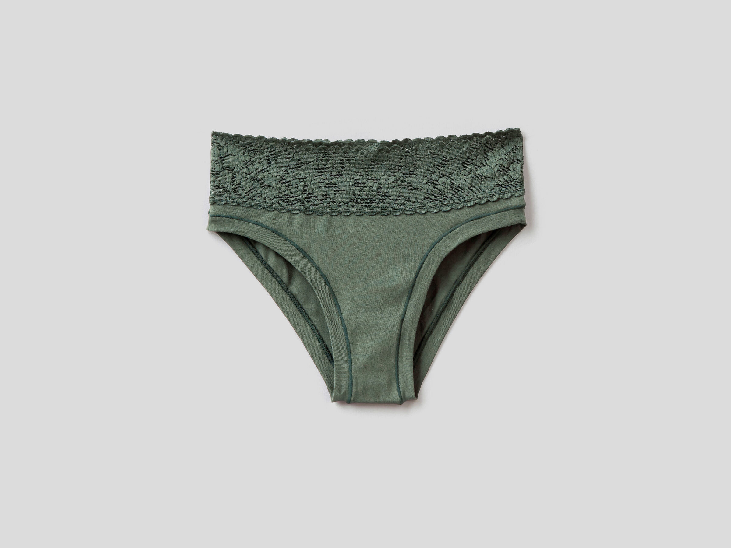 Underwear with lace in super stretch organic cotton image number 3