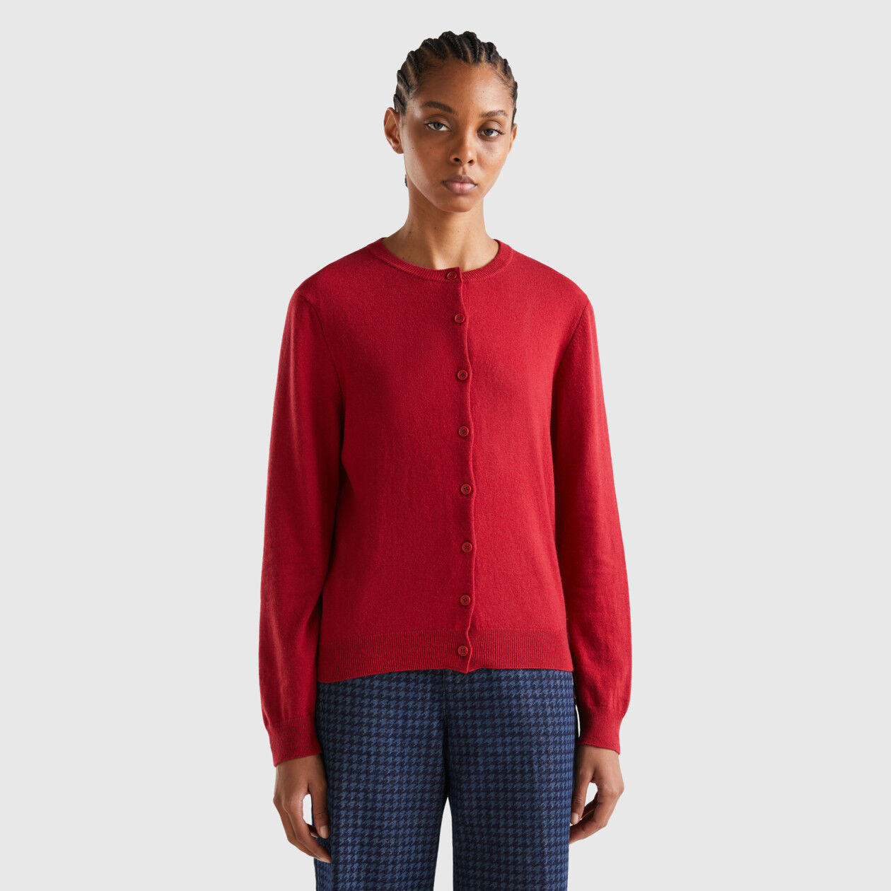Brick red outlet cardigan