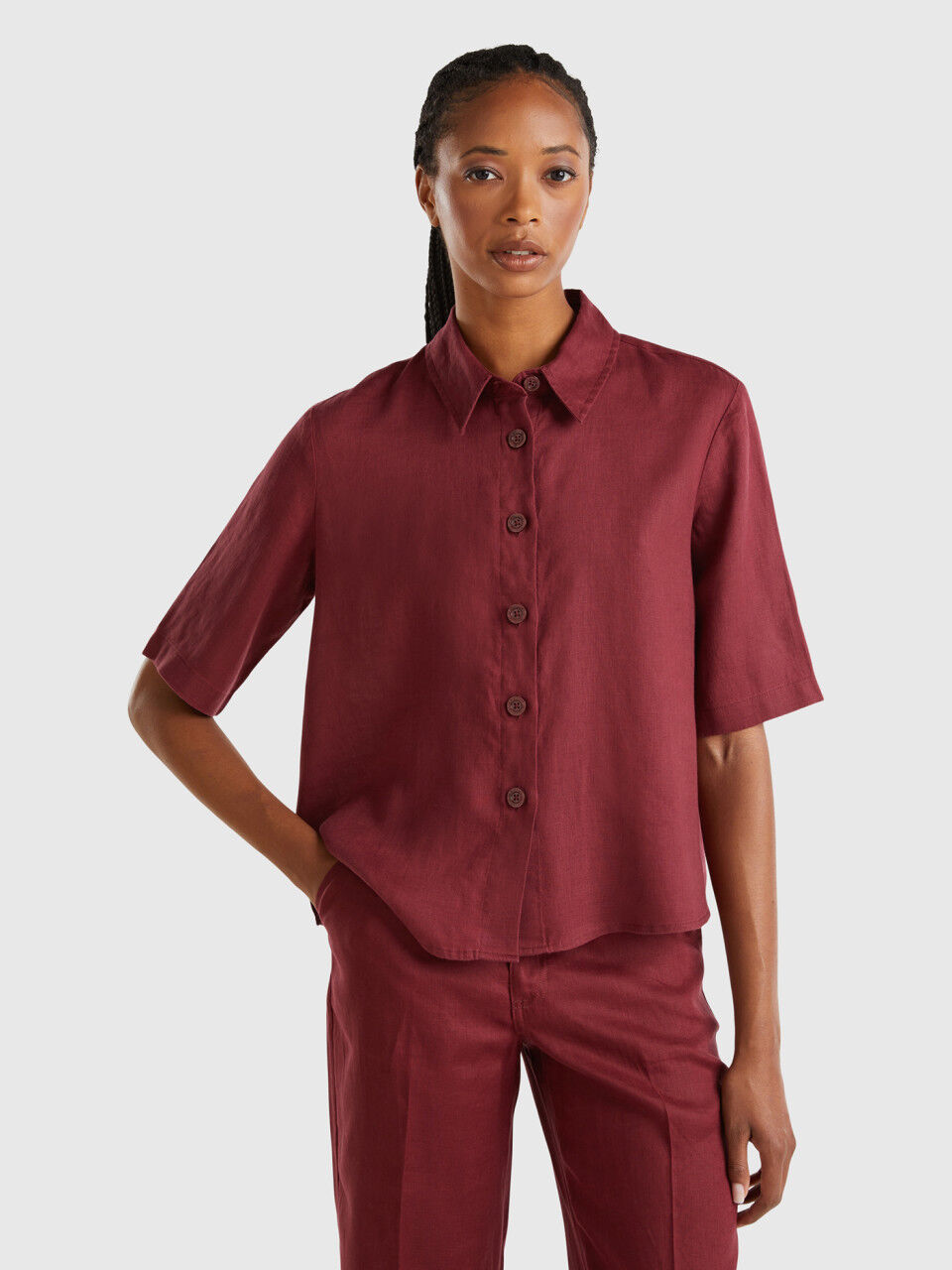 Benetton linen pants store