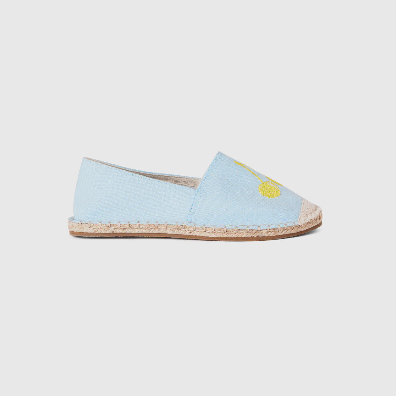 Sky blue espadrilles with cherry pattern Sky Blue Benetton