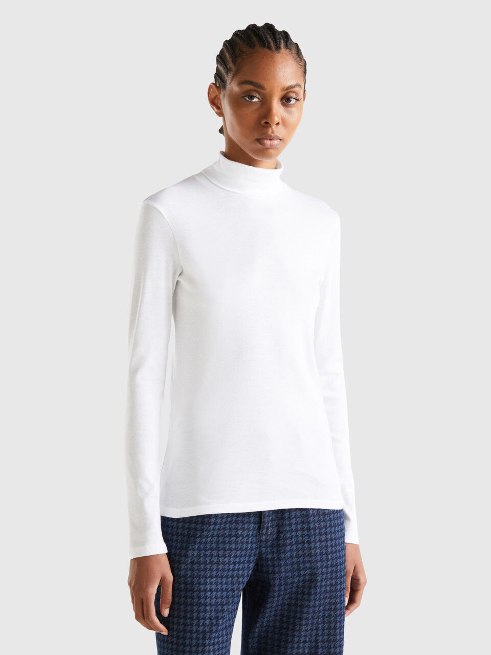 White long sleeve roll neck new arrivals