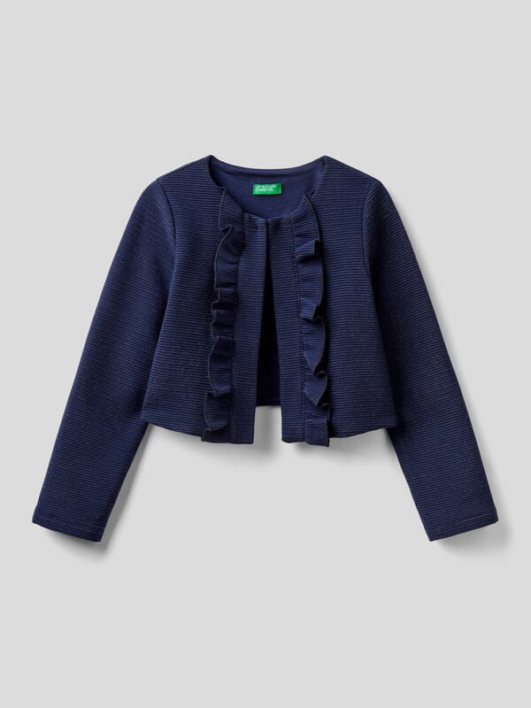 Jacket with lurex and rouches Junior Girl