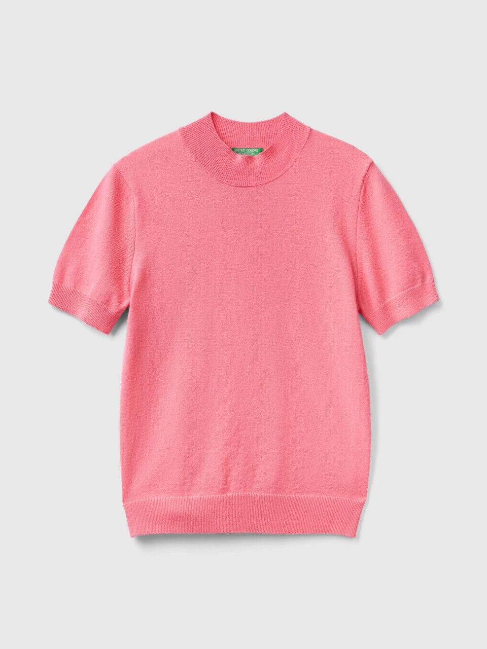 Pink short sleeve sweater on sale