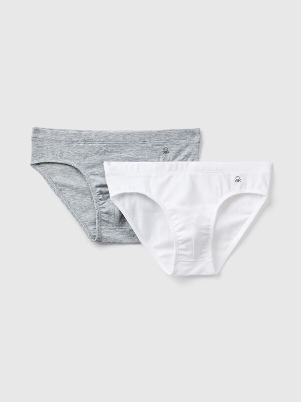 Two pairs of underwear in stretch cotton Junior Boy