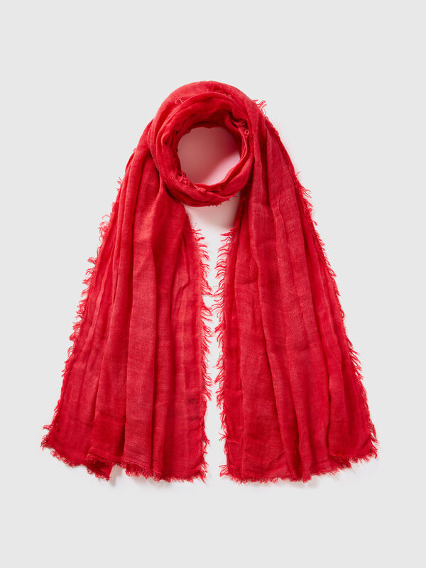 Scarf in viscose and linen blend Women