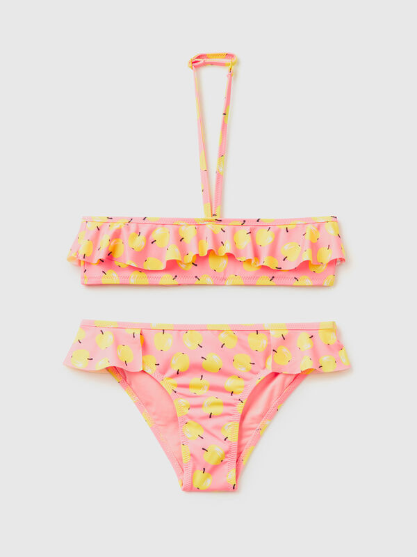 Pink bikini with apple pattern Junior Girl