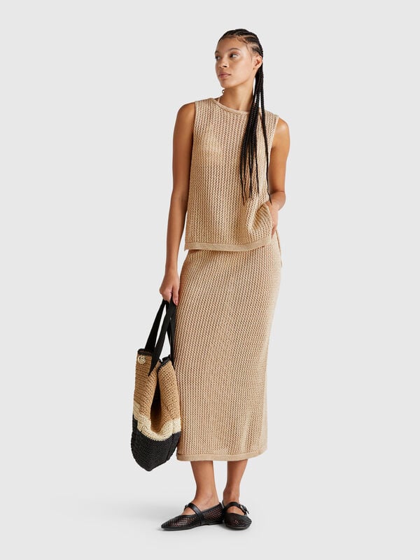Falda punto tricot Mujer