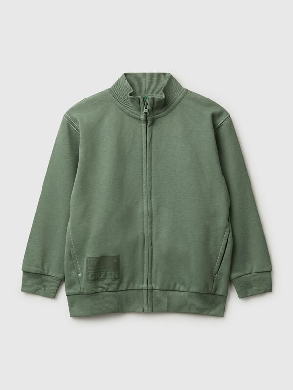 Sudadera con cremallera y estampado texturizado Niño