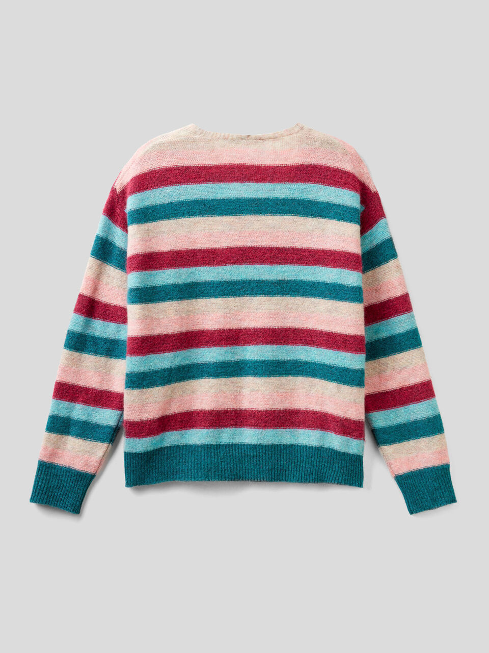 V-neck sweater in wool blend image number 2