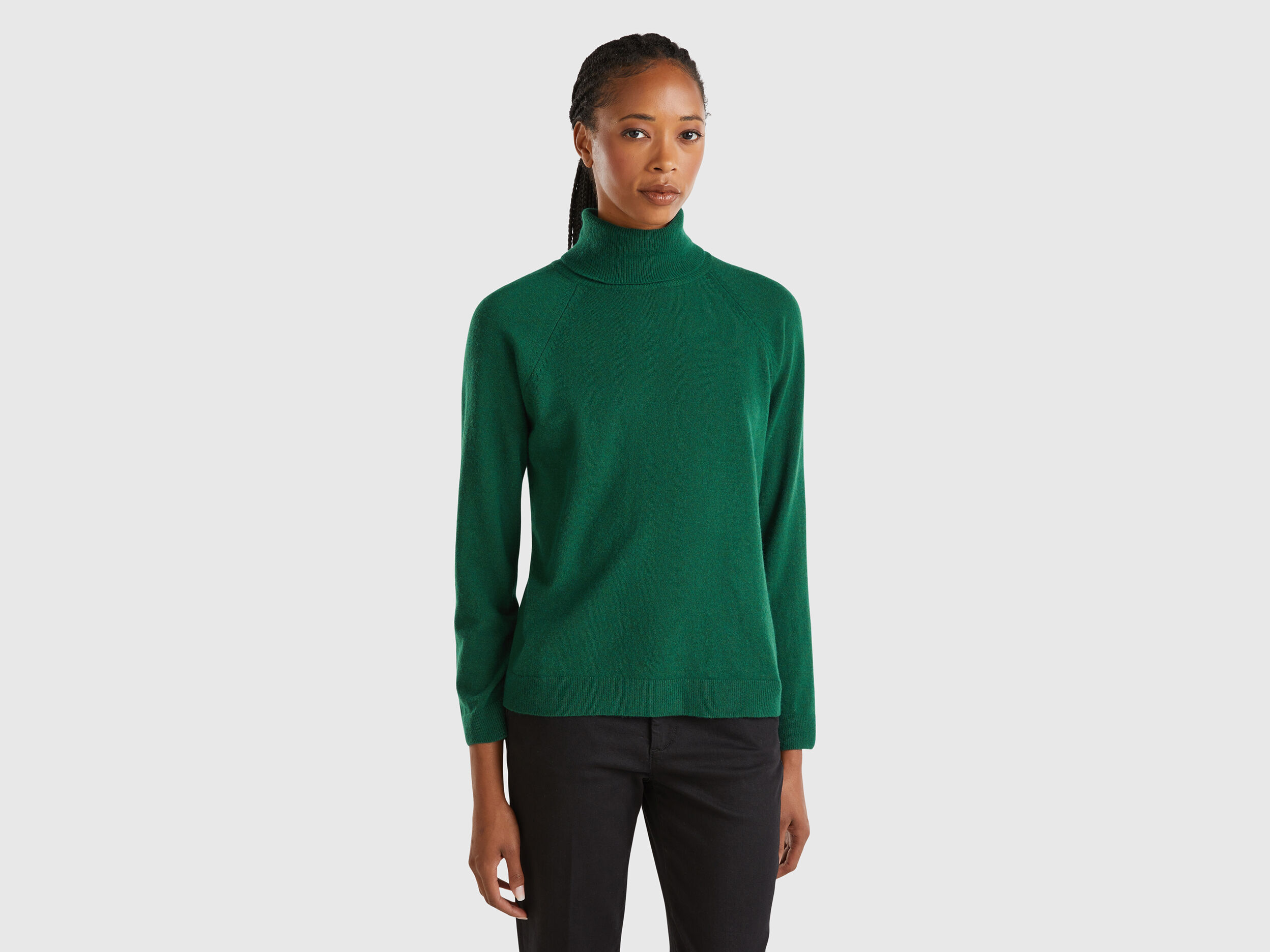 Bright green turtleneck sale