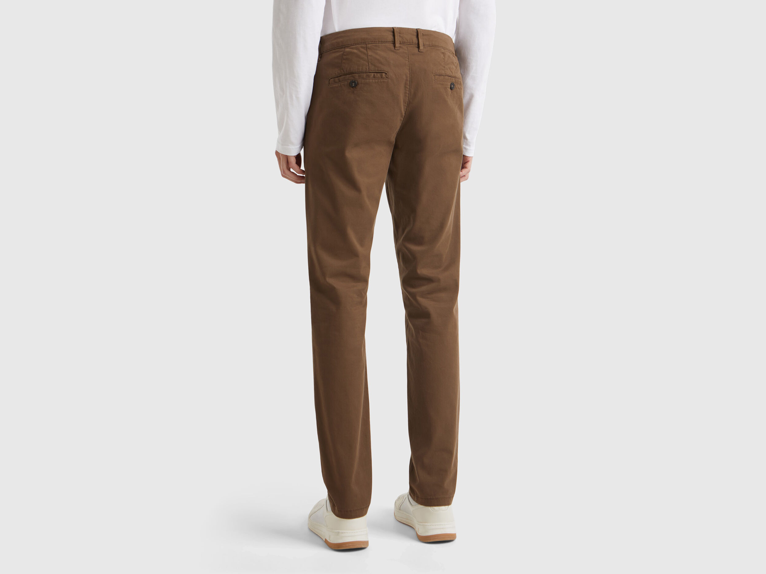 Slim fit coffee chinos - Brown | Benetton Slim fit coffee chinos - Brown | Benetton