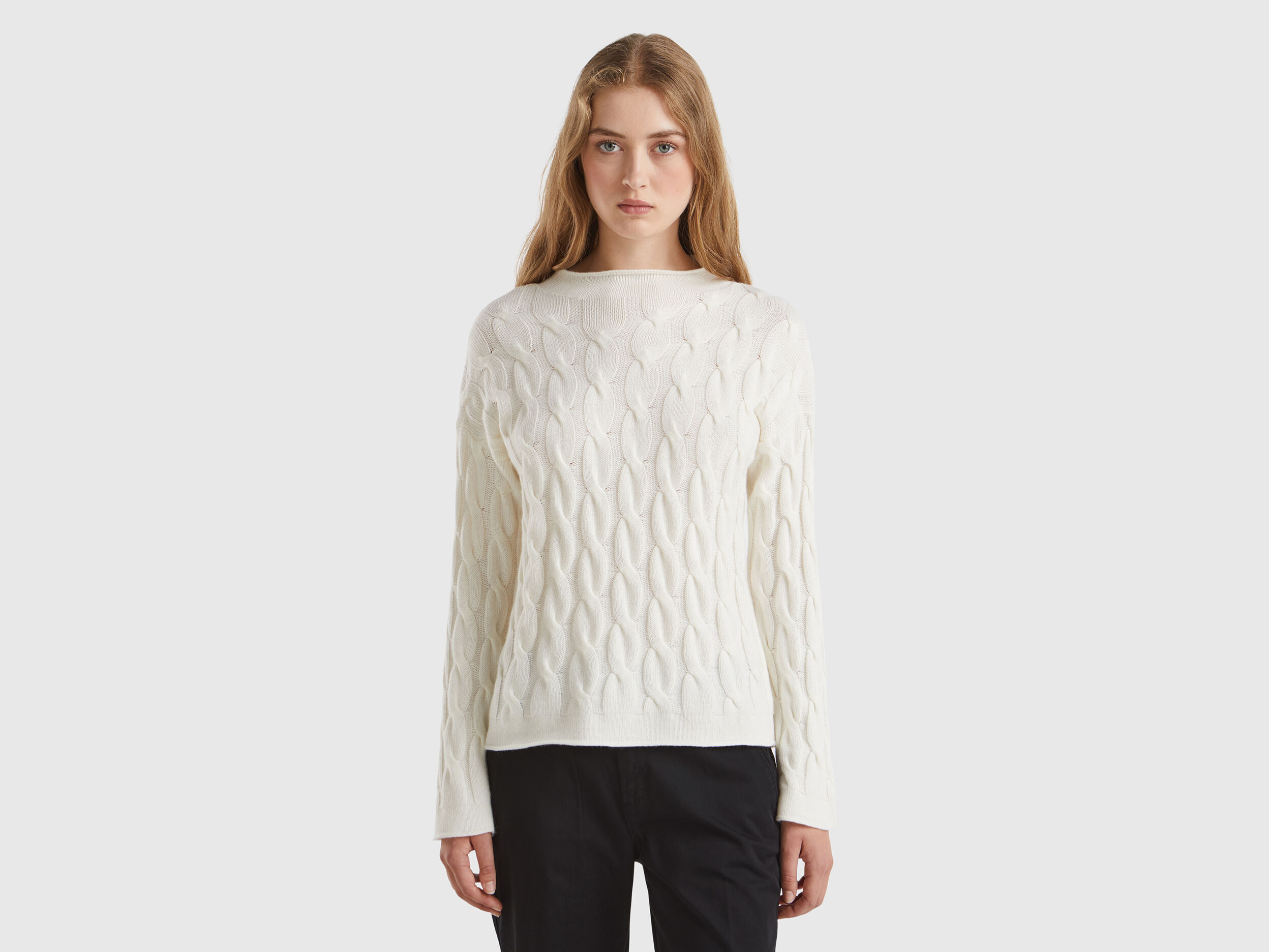White knit sweater womens cheap