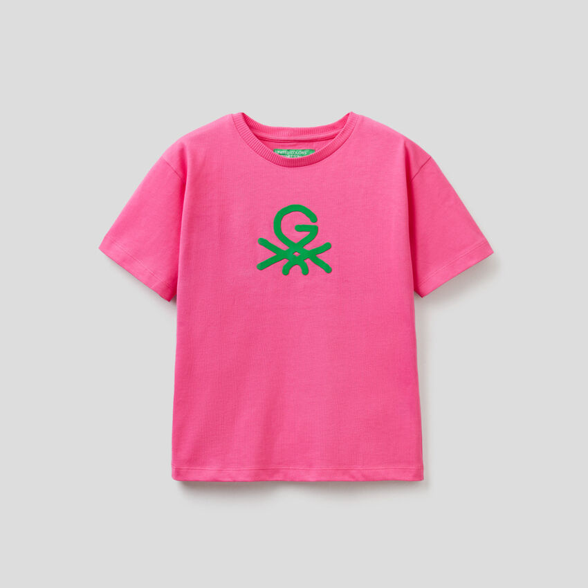 Camiseta fucsia unisex by Ghali con estampado