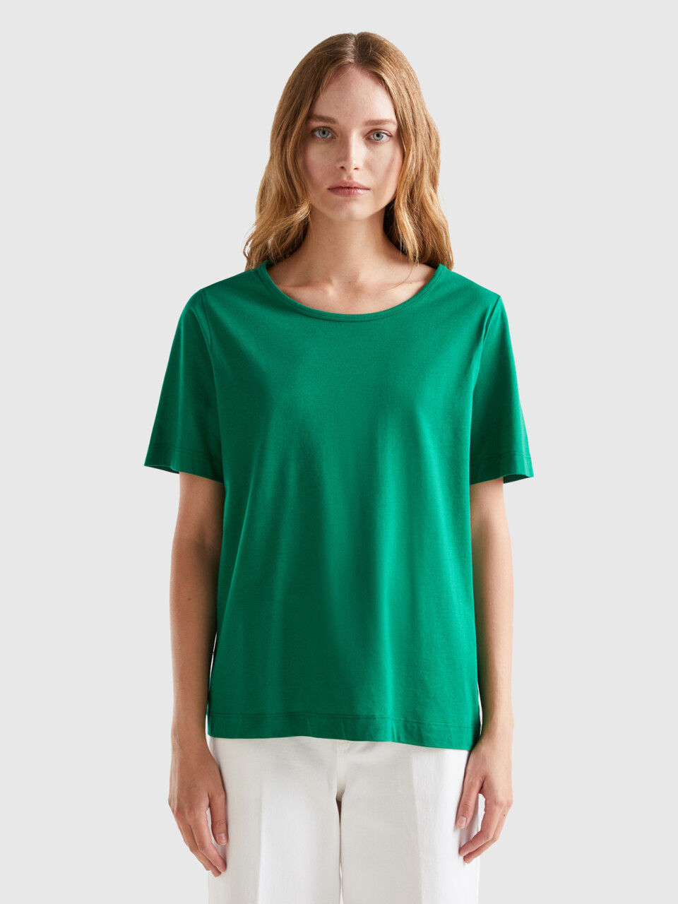 Camisetas basicas benetton on sale mujer