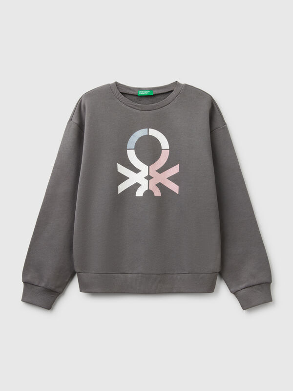Sweatshirt with glittery print Junior Girl