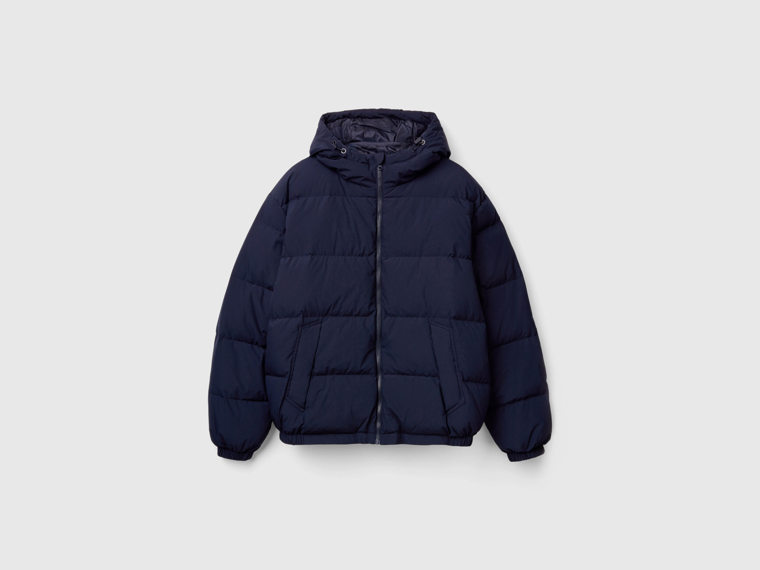 Real recycled down padded jacket Dark Blue Benetton