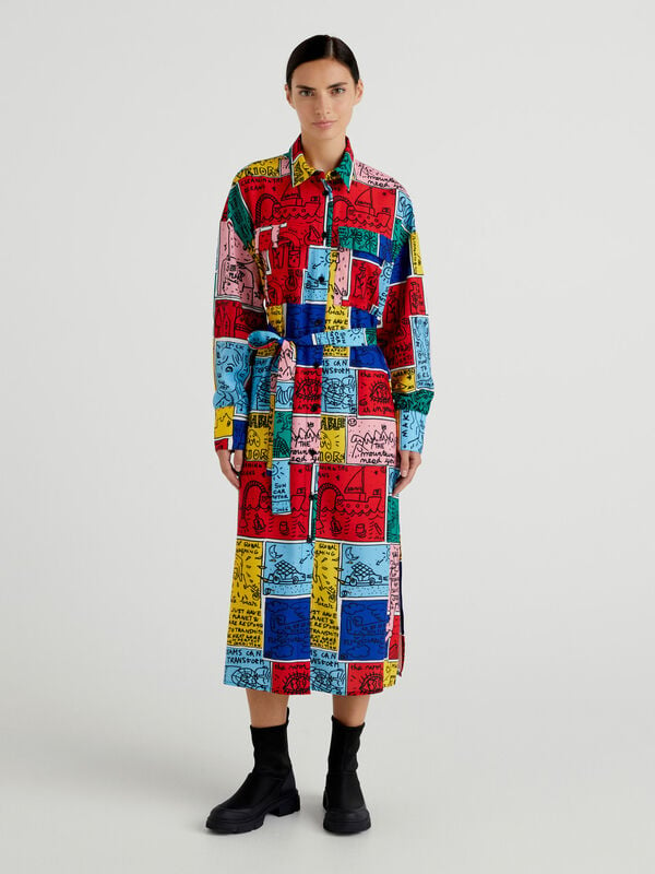 Vestido camisero de patchwork JCCxUCB Mujer