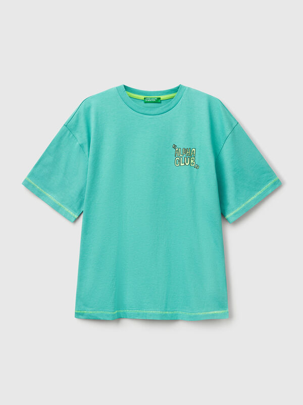 Camiseta con estampado delante y detrás Niño