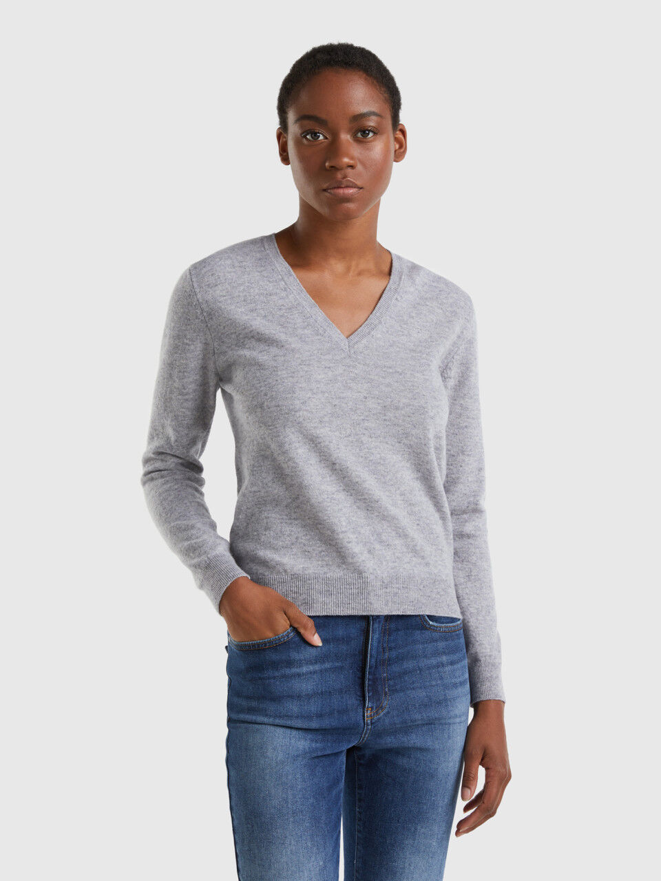 Wool v neck best sale jumper