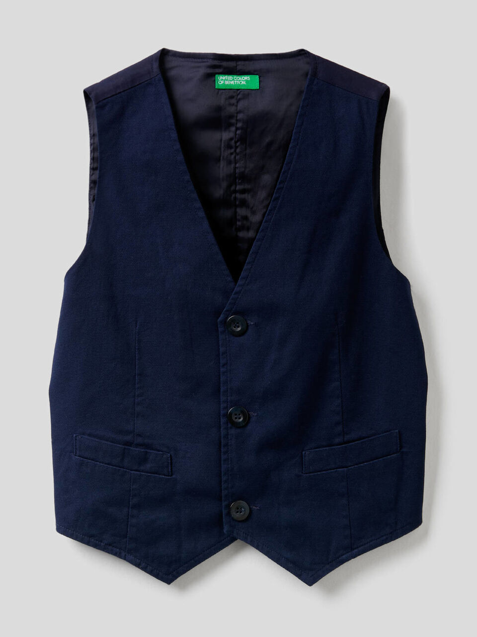 Stretch cotton vest image number 1