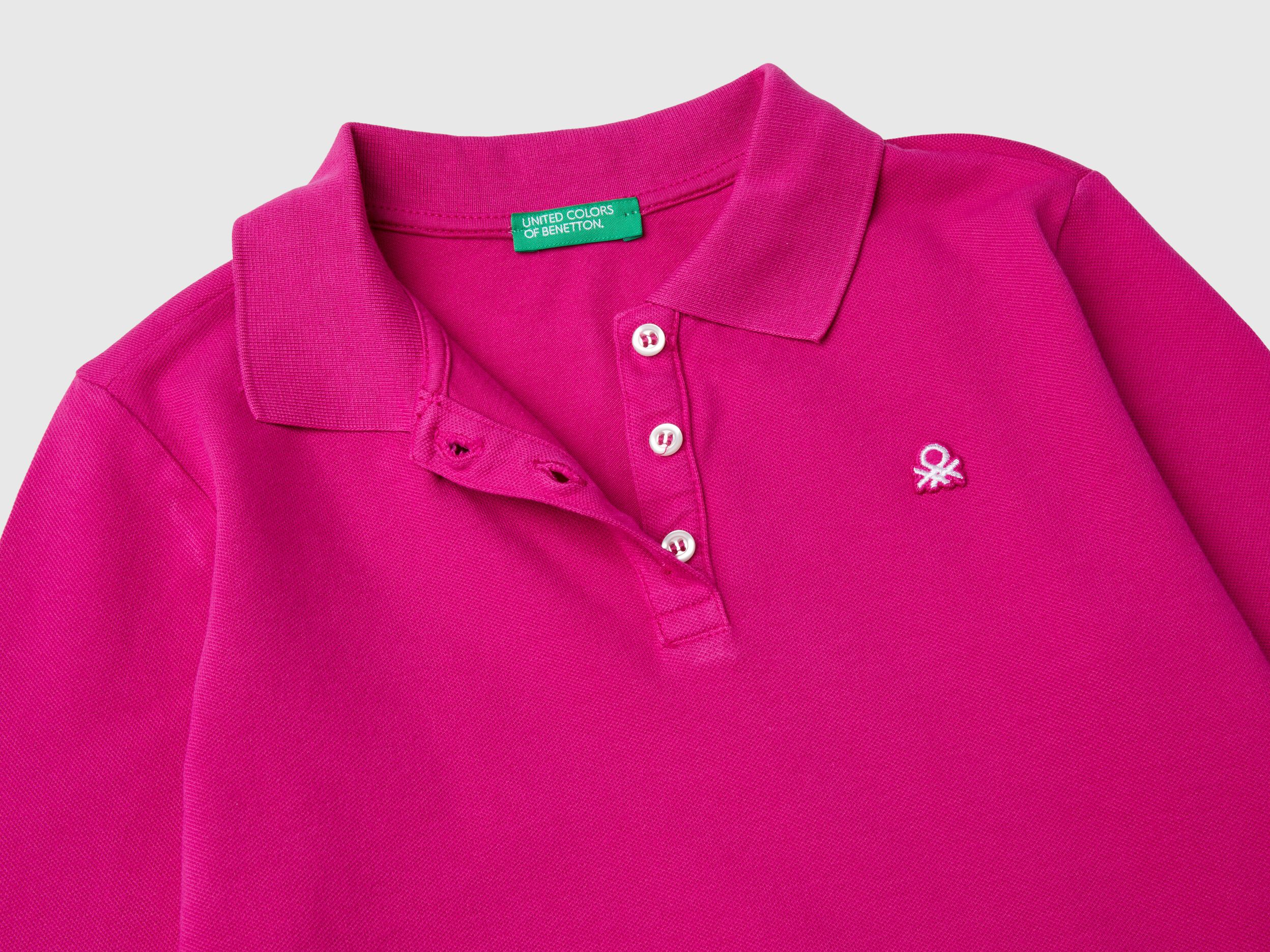 Polo manga larga mujer benetton cheap