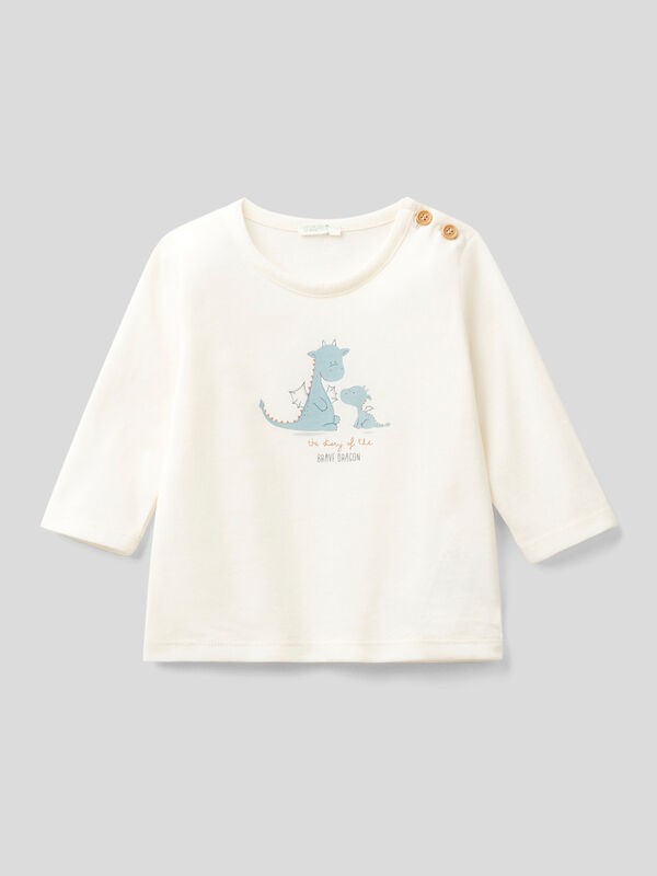 Camiseta de cálido algodón orgánico Recién nacidos
