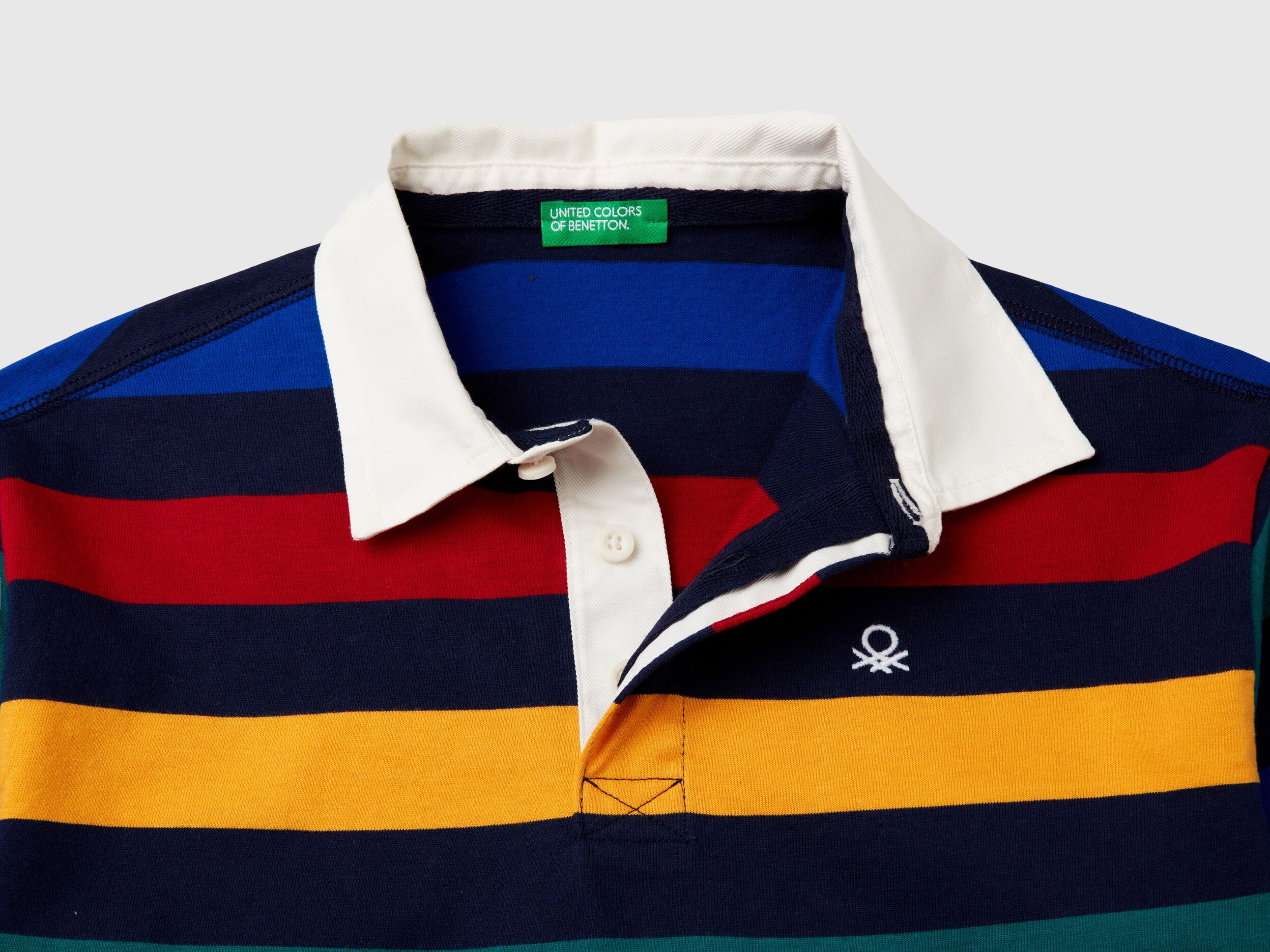 Benetton striped rugby shirt shop