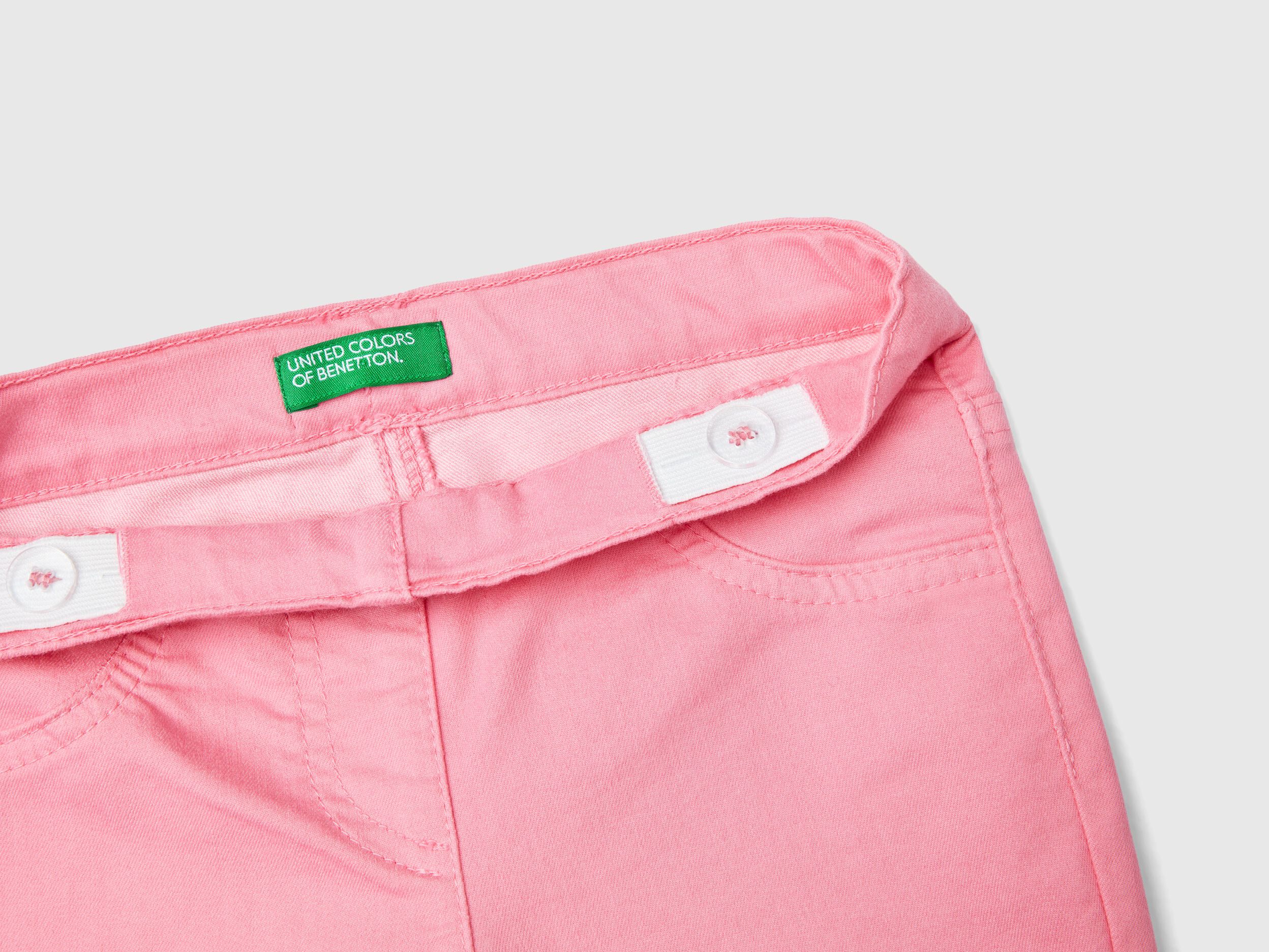 Jeggings in stretch cotton blend Pink Benetton