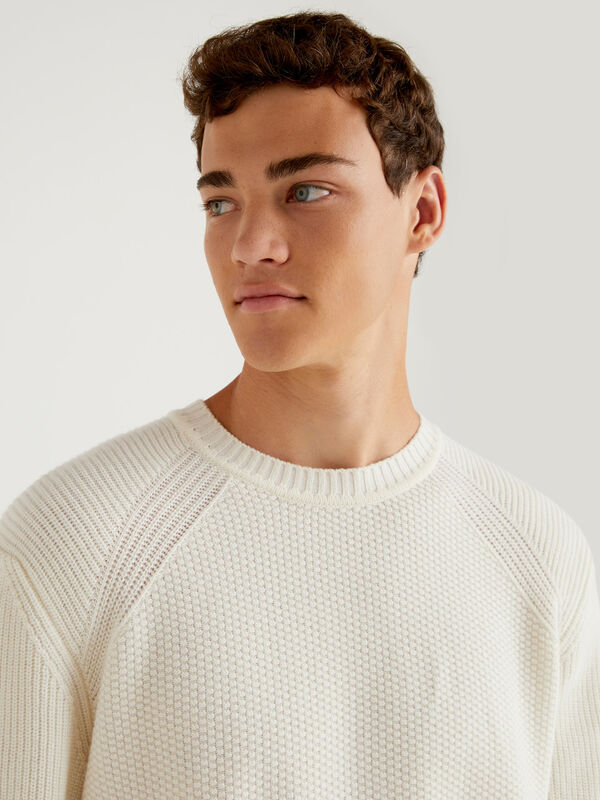 Sweater in recycled wool blend Men