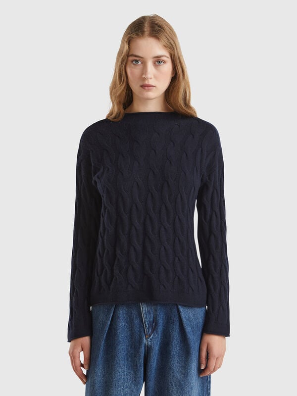 Jersey de cachemir mixto con ochos Mujer