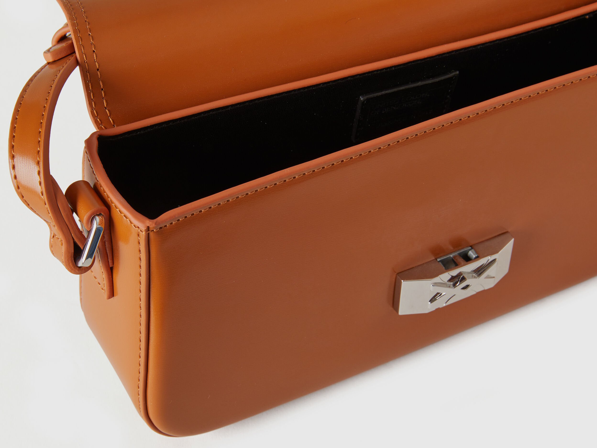 Baguette bag in synthetic leather - Burnt | Benetton Baguette bag in synthetic leather - Burnt | Benetton