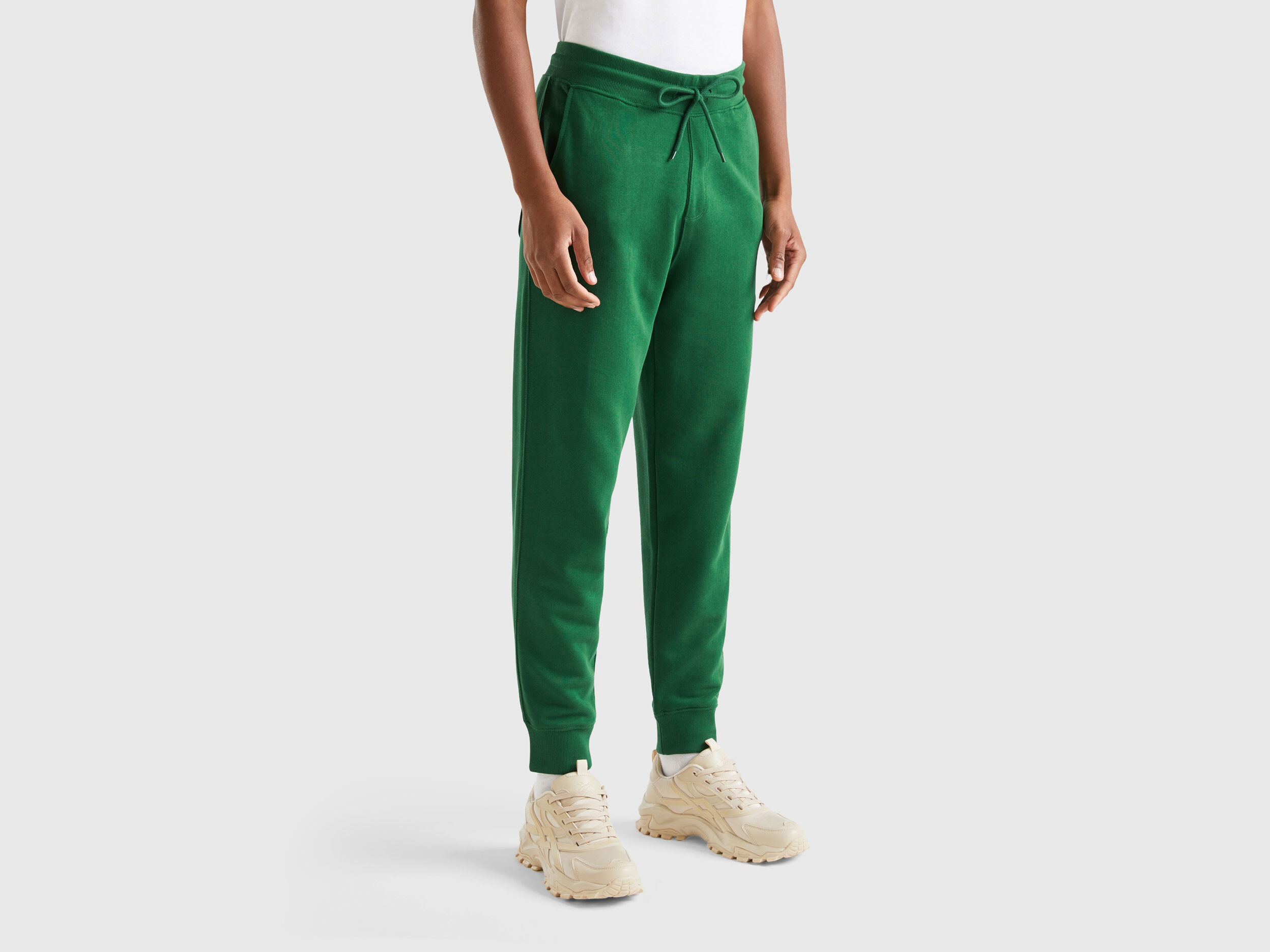Dark green joggers on sale