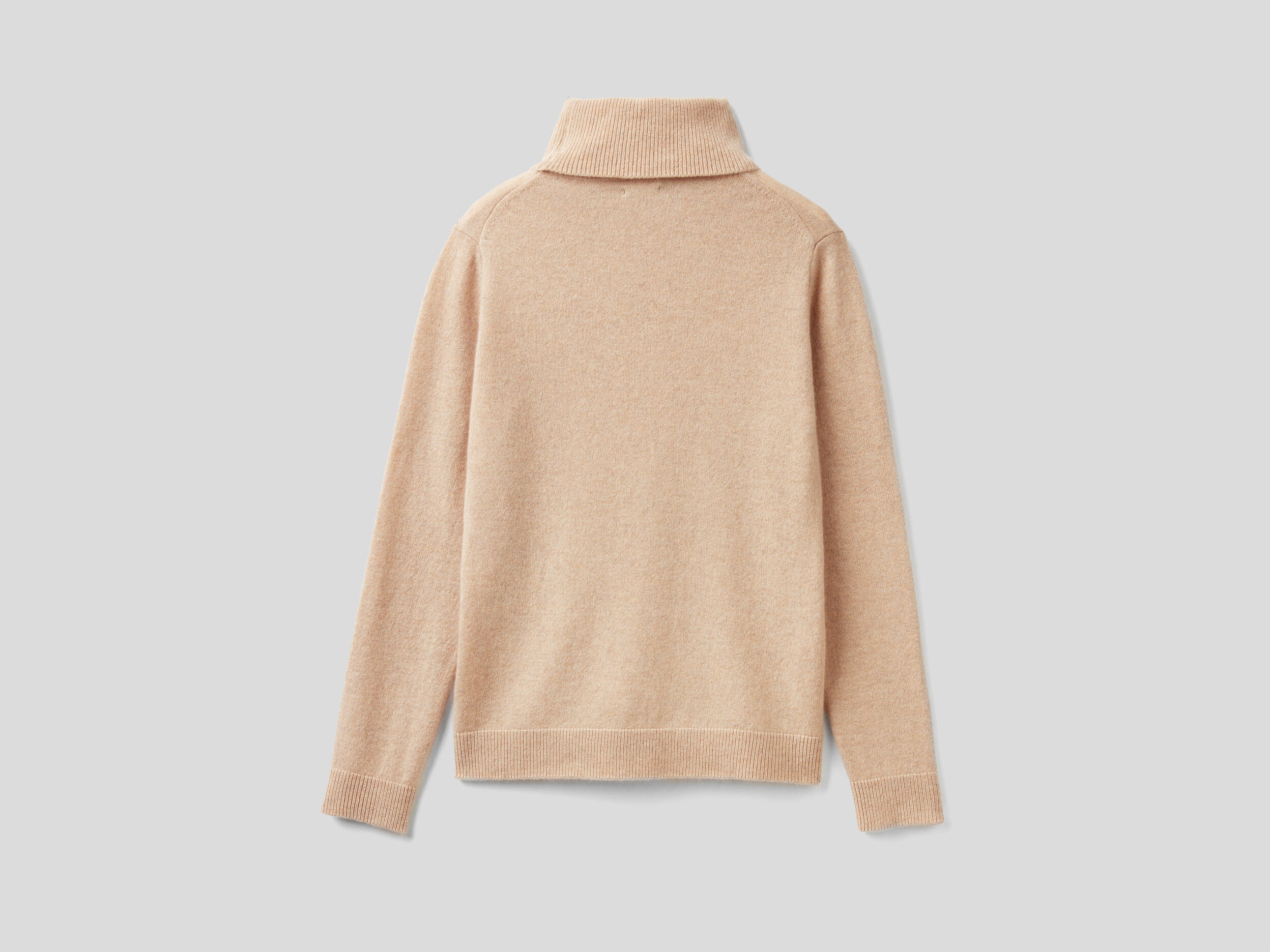 Pure cashmere turtleneck Beige Benetton