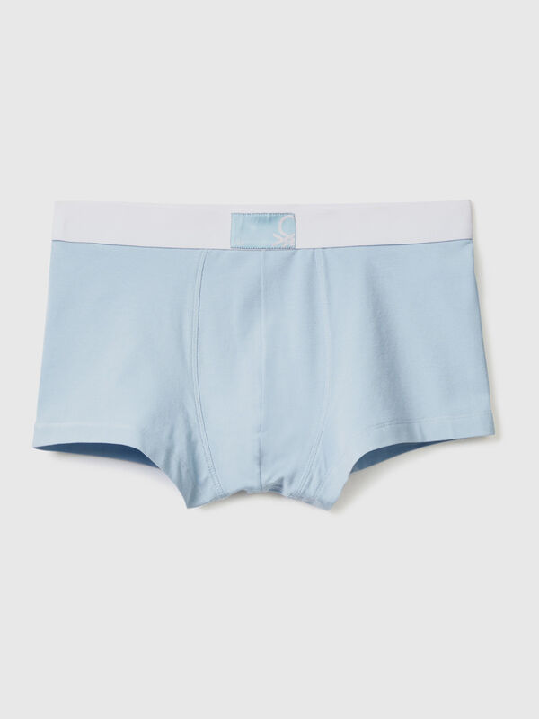 Boxers in stretch organic cotton - Sky Blue