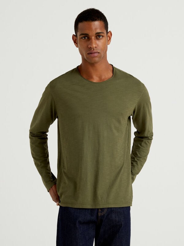 Long sleeve t-shirt in 100% cotton Men