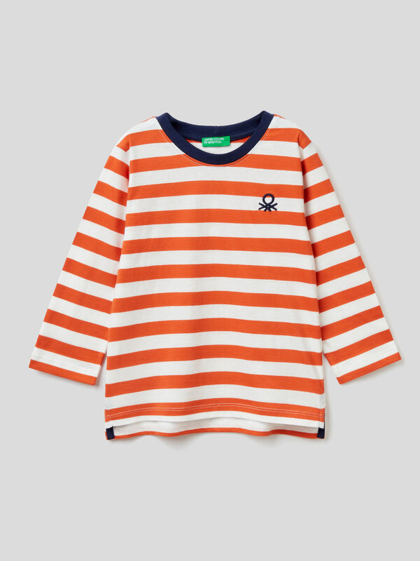 Striped t-shirt in organic cotton Junior Boy