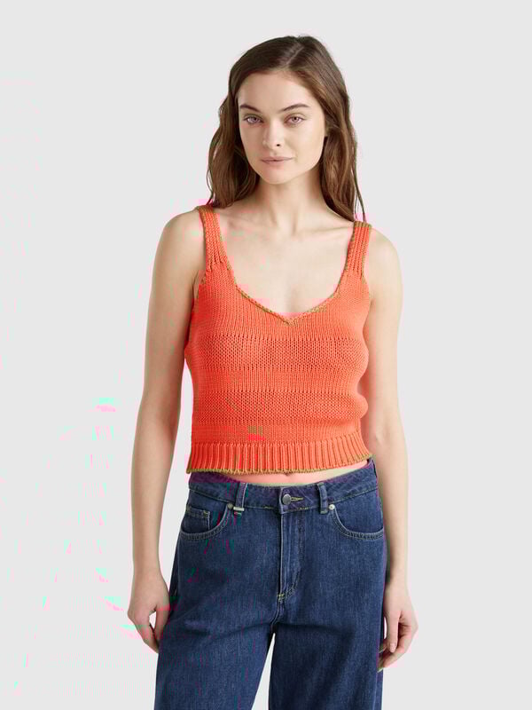 Tank top in 100% knit cotton Women