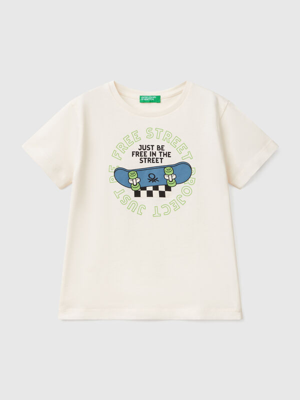 Camiseta de algodón con estampado Niño