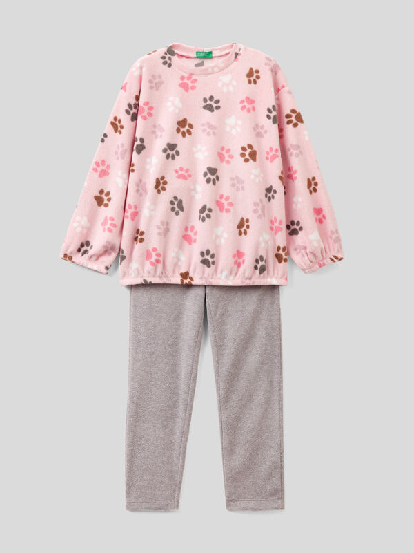 Patterned pyjamas in fleece Junior Girl