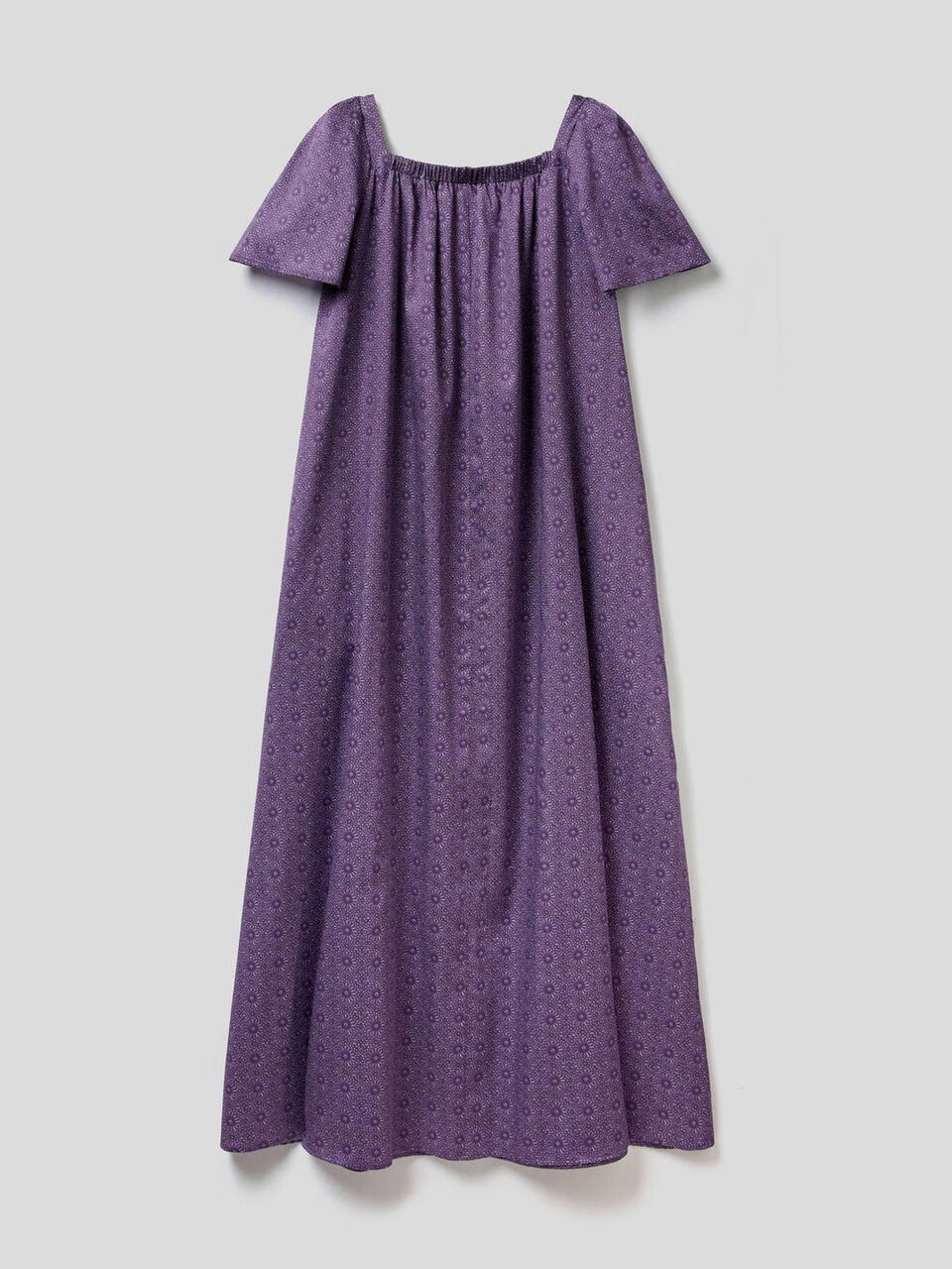 Vestido largo de algodón estampado image number 2