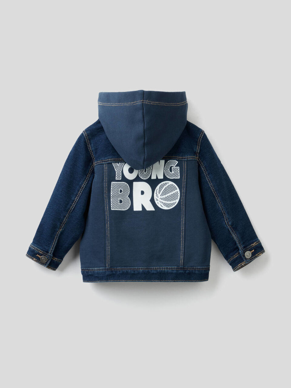Denim look sweat jacket image number null