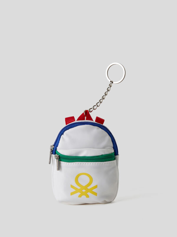White keychain and coin purse Women