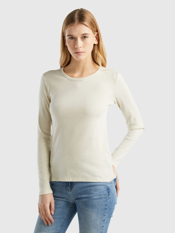 Long sleeve pure cotton t-shirt Women