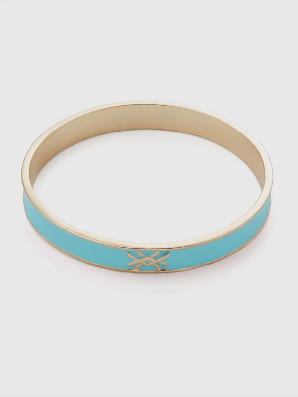 Sky blue bangle bracelet with logo Women
