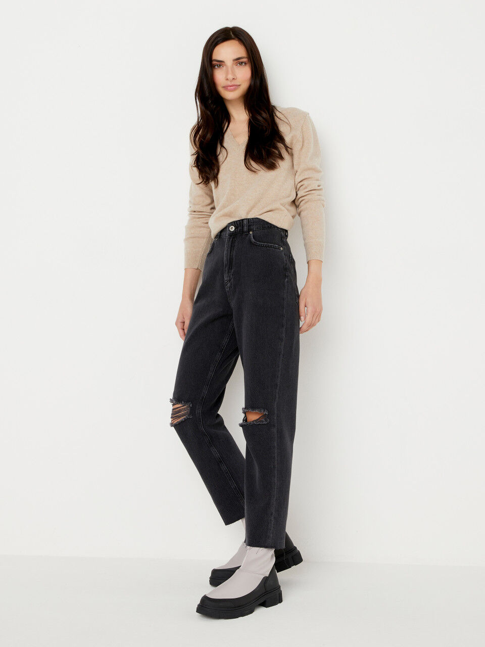 Peto vaquero top benetton mujer