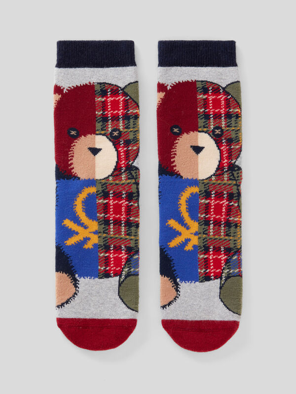 Non-slip teddy bear socks Junior Boy