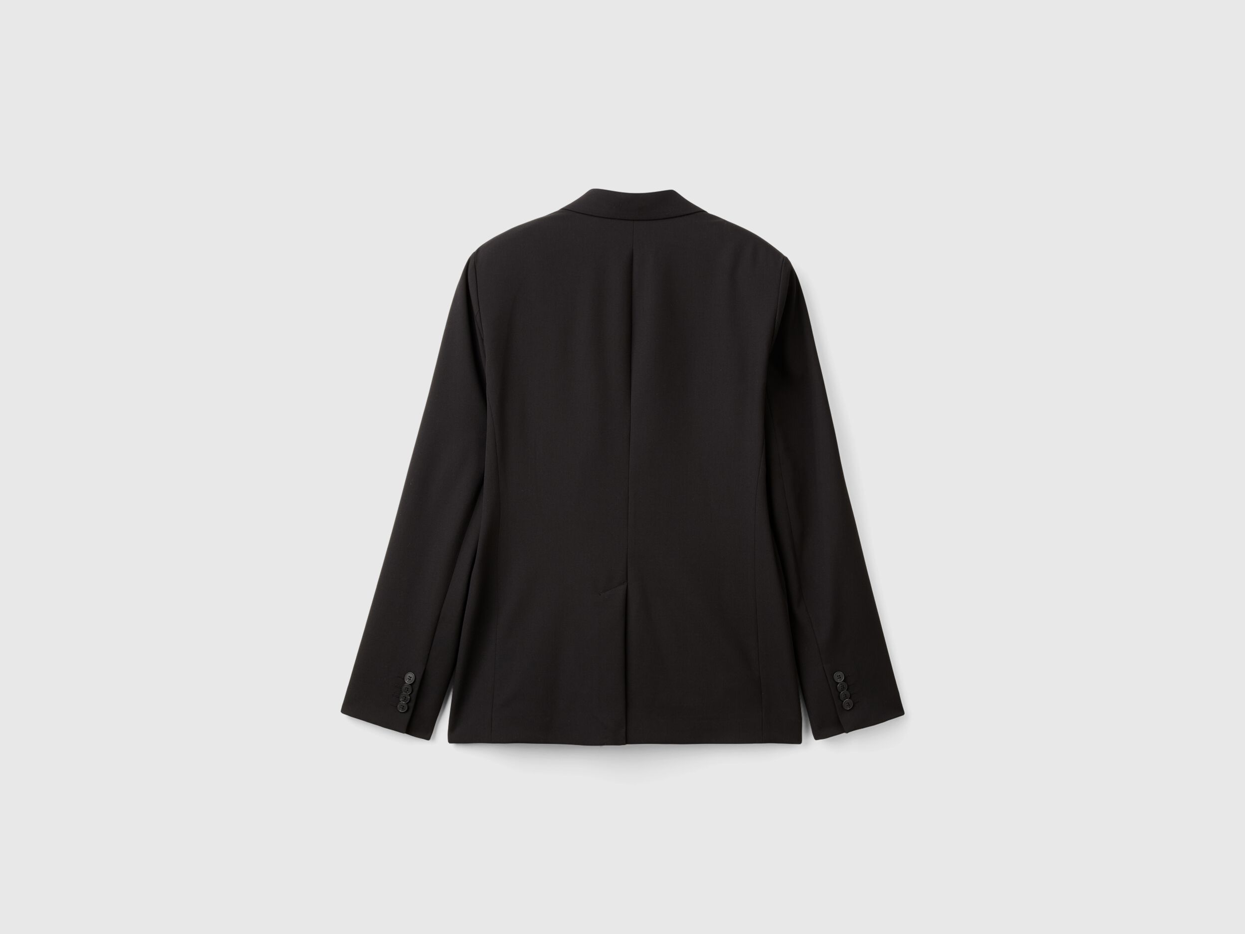Regular fit blazer in viscose blend Black Benetton