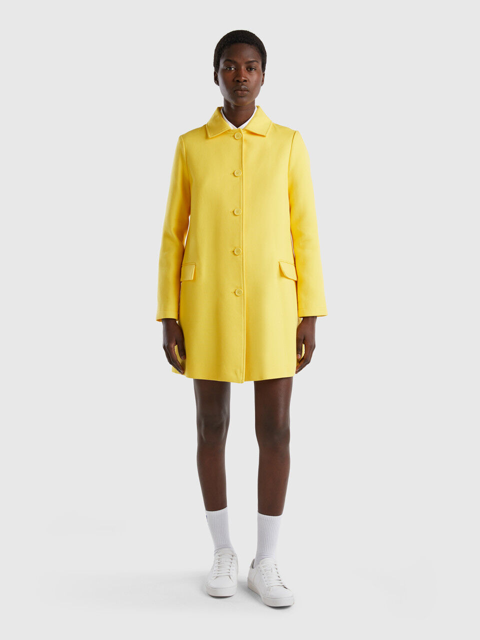 Womens yellow wool coat hotsell