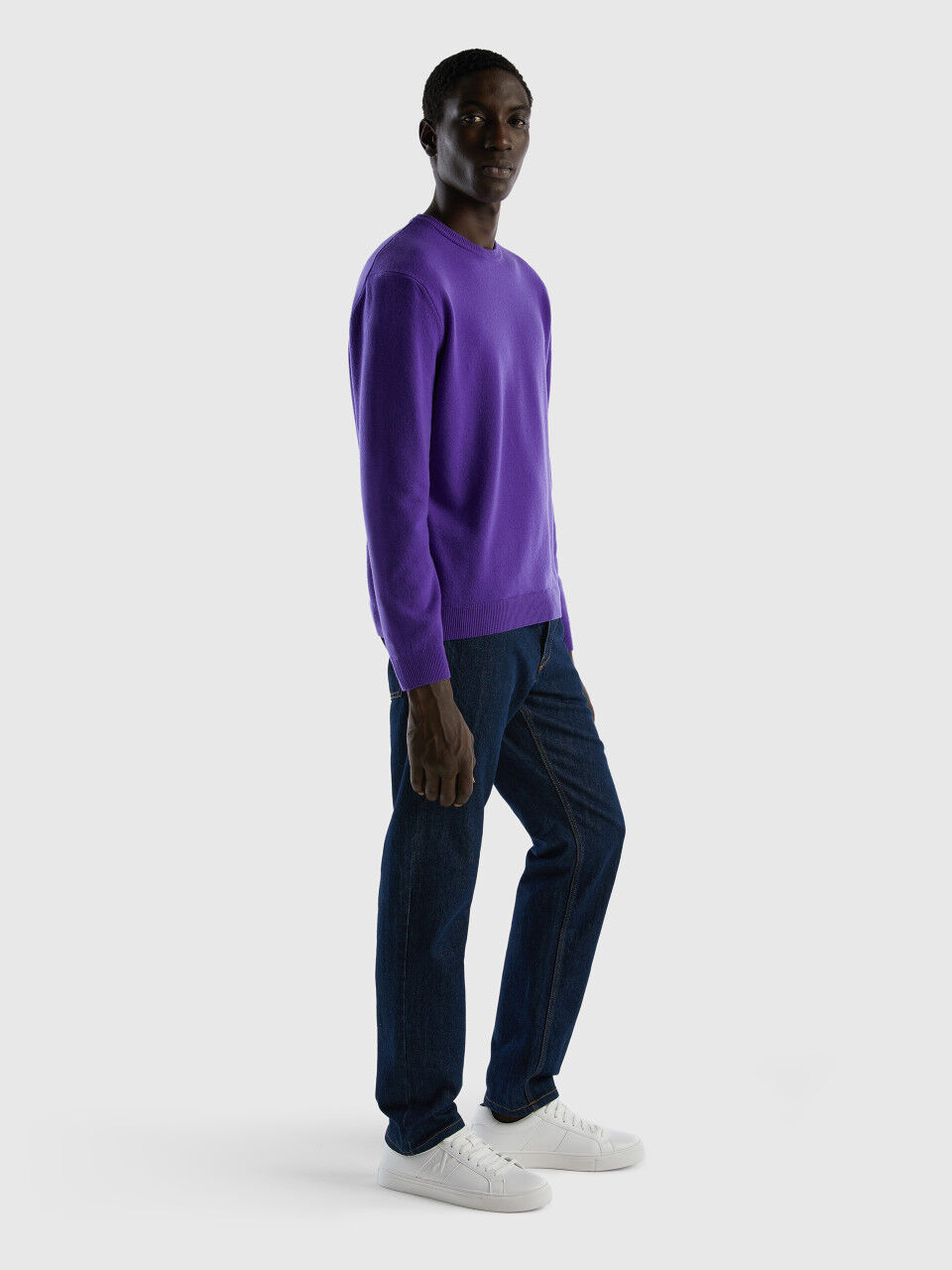 Mens black wool new arrivals crew neck sweaters